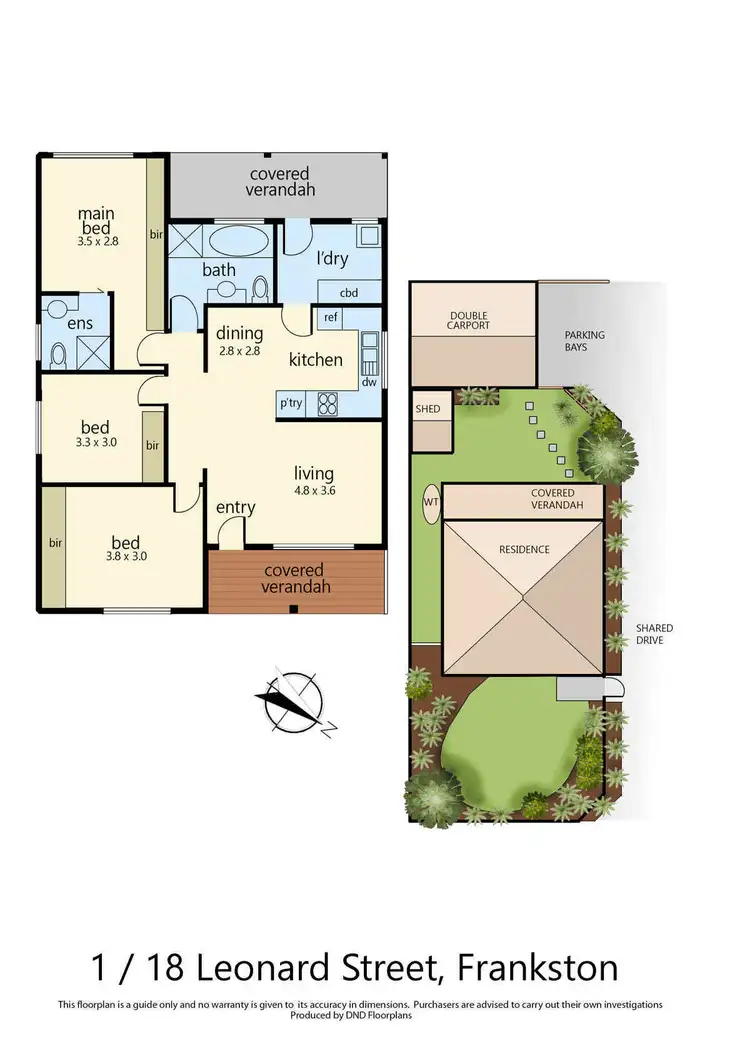 Floorplan of Homely townhouse listing, 1/18 Leonard Street, Frankston VIC 3199