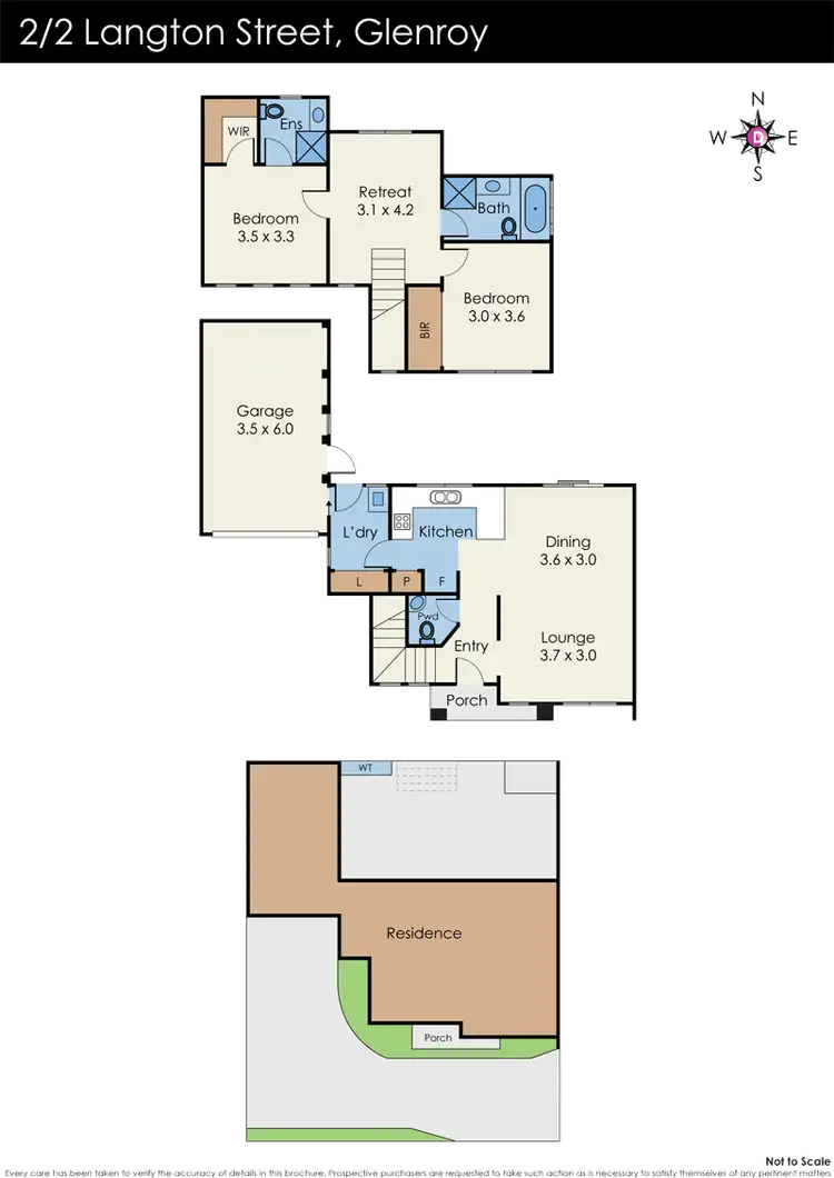 Floorplan of Homely townhouse listing, 2/2 Langton Street, Glenroy VIC 3046