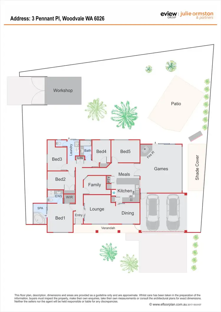 Floorplan of Homely house listing, 3 Pennant Place, Woodvale WA 6026