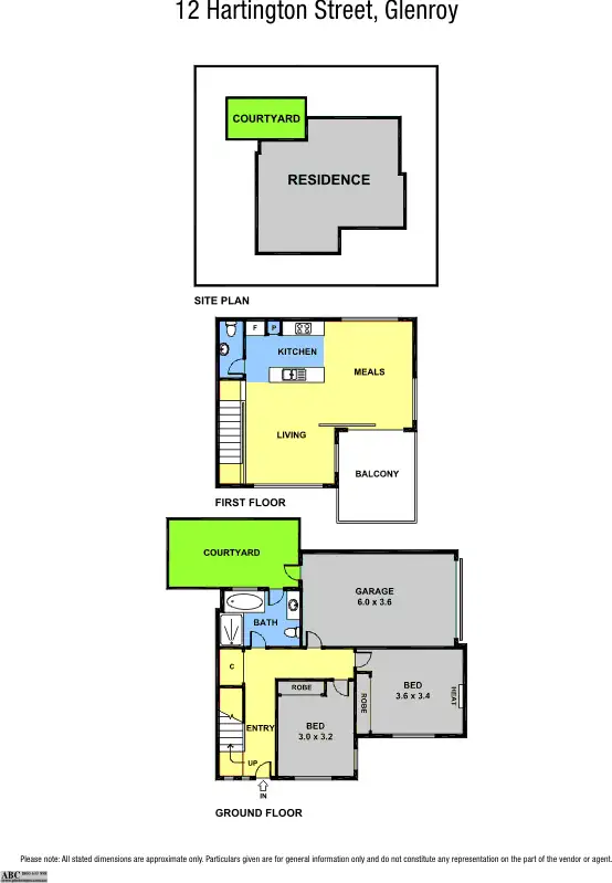 Floorplan of Homely townhouse listing, 12 Hartington Street, Glenroy VIC 3046