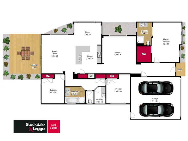 Floorplan of Homely house listing, 8 Wicklow Street, Traralgon VIC 3844