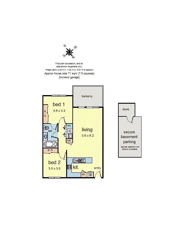 Floorplan of Homely apartment listing, 27/5-7 Alfrick Road, Croydon VIC 3136