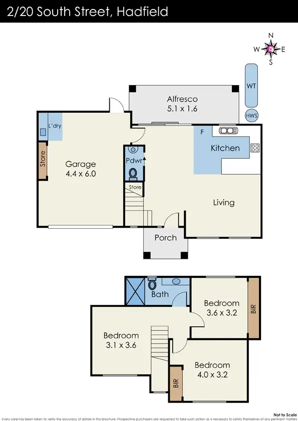 Floorplan of Homely townhouse listing, 2/20 South Street, Hadfield VIC 3046