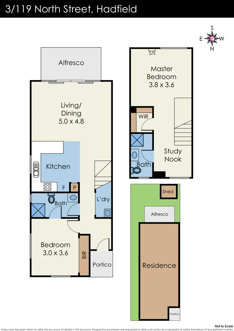 Floorplan of Homely townhouse listing, 3/119 North Street, Hadfield VIC 3046