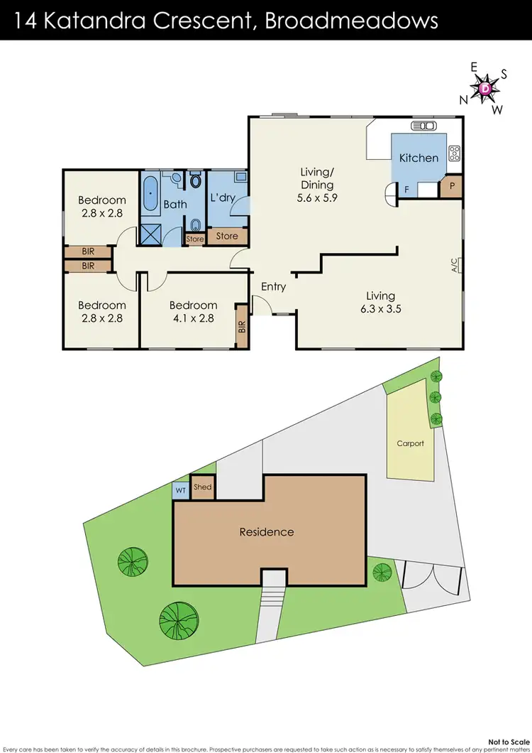 Floorplan of Homely house listing, 14 Katandra Crescent, Broadmeadows VIC 3047