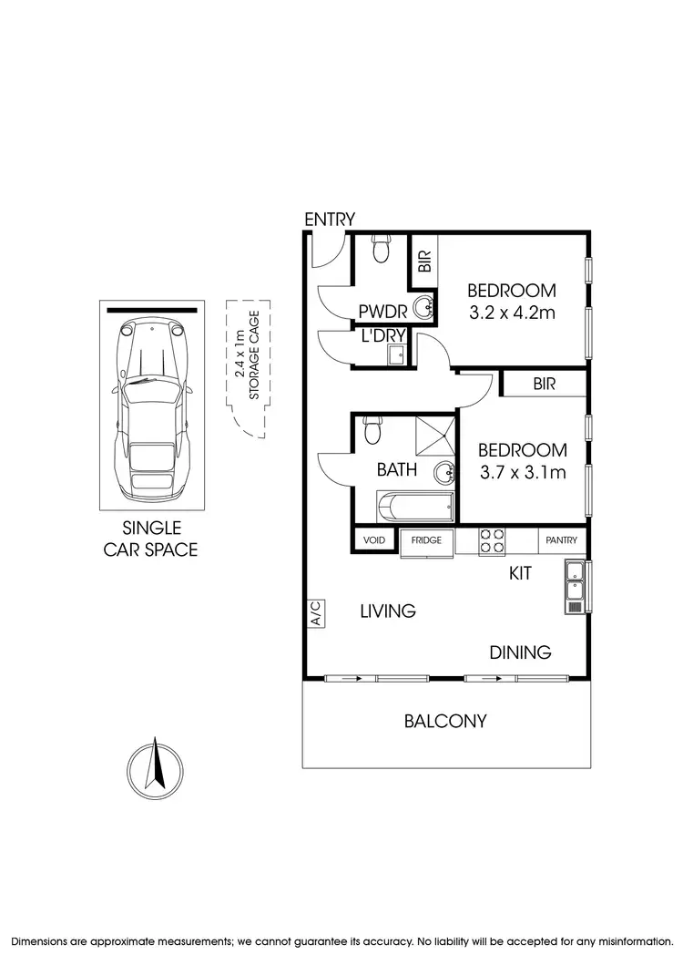Floorplan of Homely apartment listing, 104/415 Highbury Road, Burwood VIC 3125