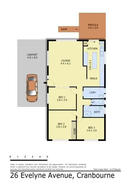 Floorplan of Homely house listing, 26 Evelyne Avenue, Cranbourne VIC 3977