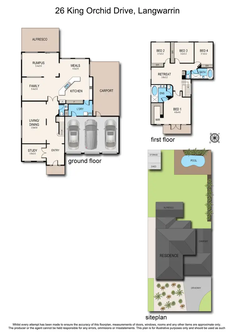 Floorplan of Homely house listing, 26 King Orchid Drive, Langwarrin VIC 3910