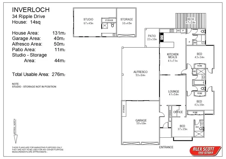Floorplan of Homely house listing, 34 Ripple Drive, Inverloch VIC 3996