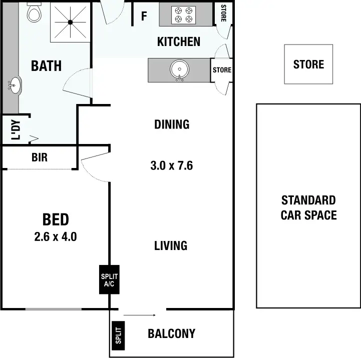 Floorplan of Homely apartment listing, 706/1 Bouverie Street, Carlton VIC 3053