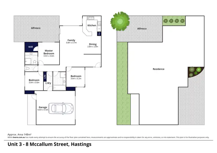 Floorplan of Homely unit listing, 3/8 McCallum Street, Hastings VIC 3915