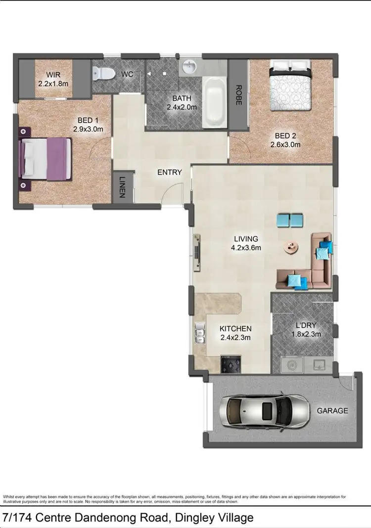 Floorplan of Homely apartment listing, 7/174 Centre Dandenong Rd, Dingley Village VIC 3172