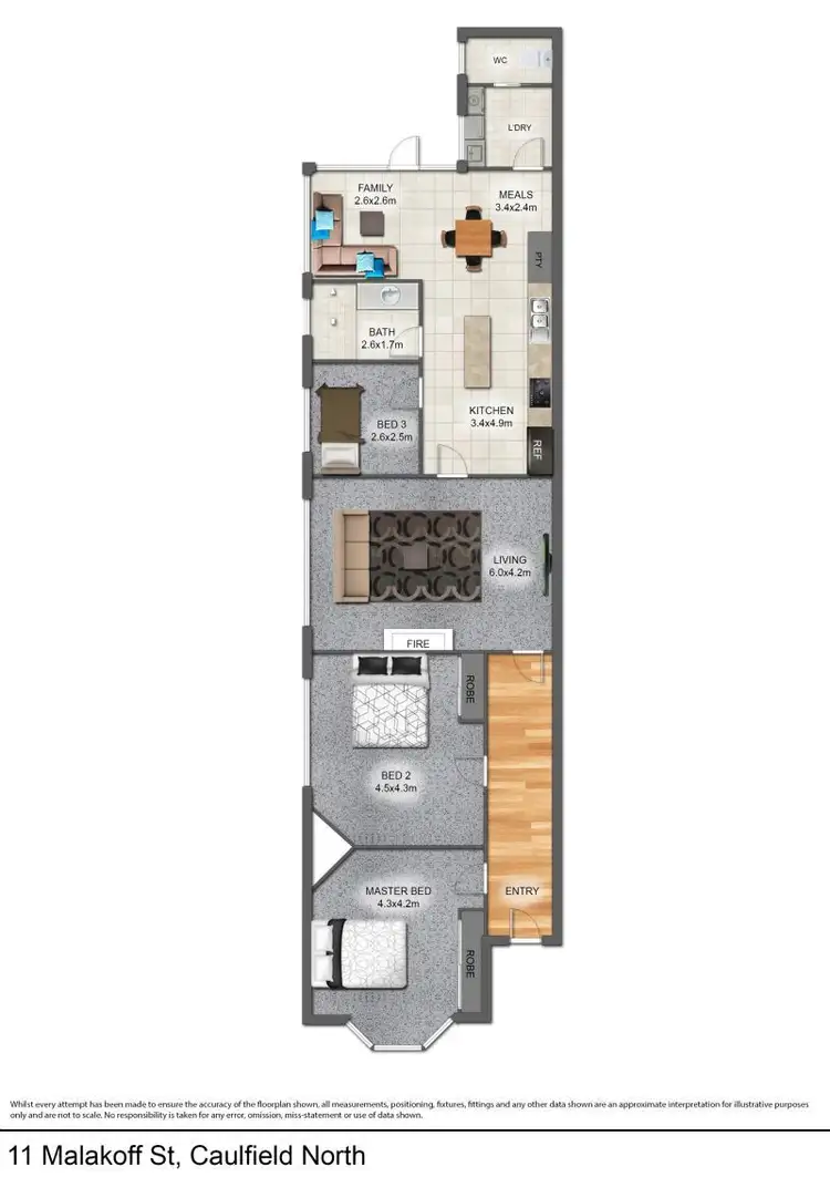 Floorplan of Homely house listing, 11 Malakoff Street, Caulfield North VIC 3161