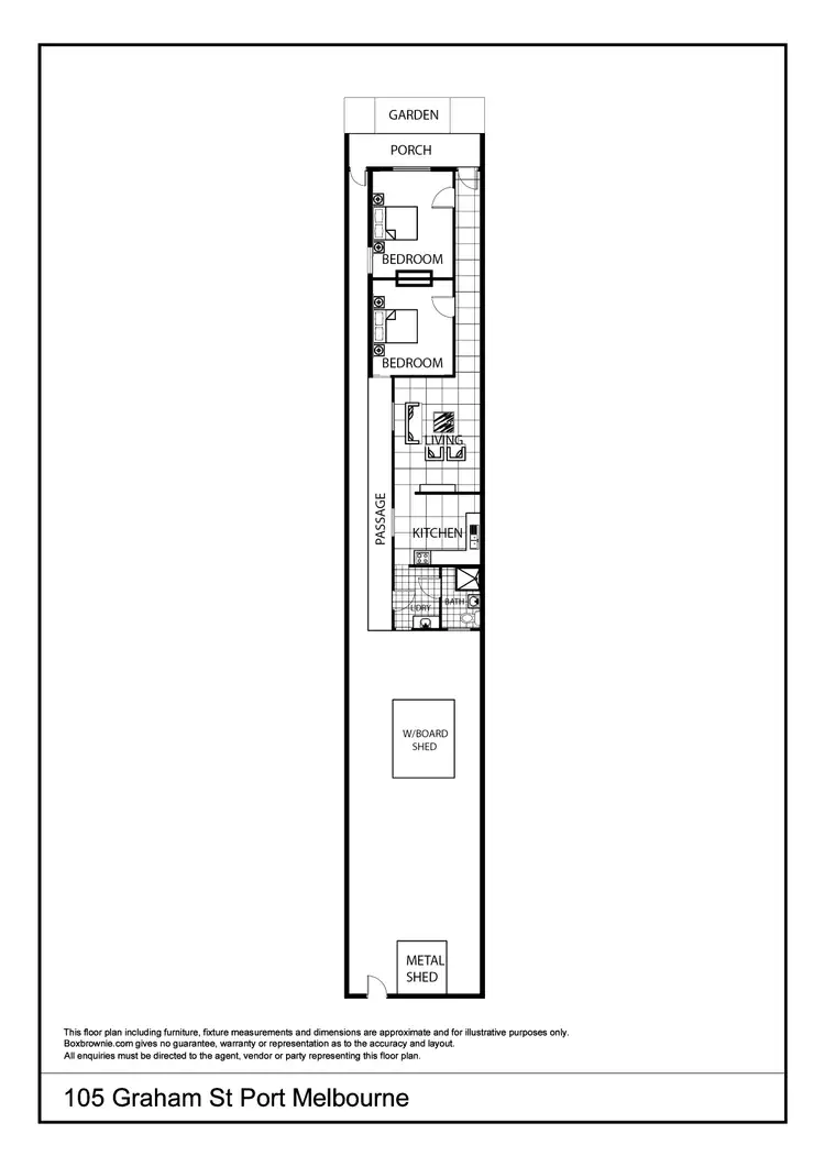 Floorplan of Homely house listing, 105 Graham St, Port Melbourne VIC 3207
