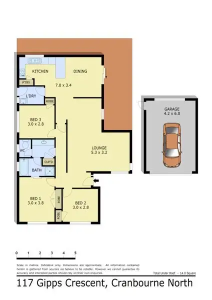 Floorplan of Homely house listing, 117 Gipps Crescent, Cranbourne North VIC 3977