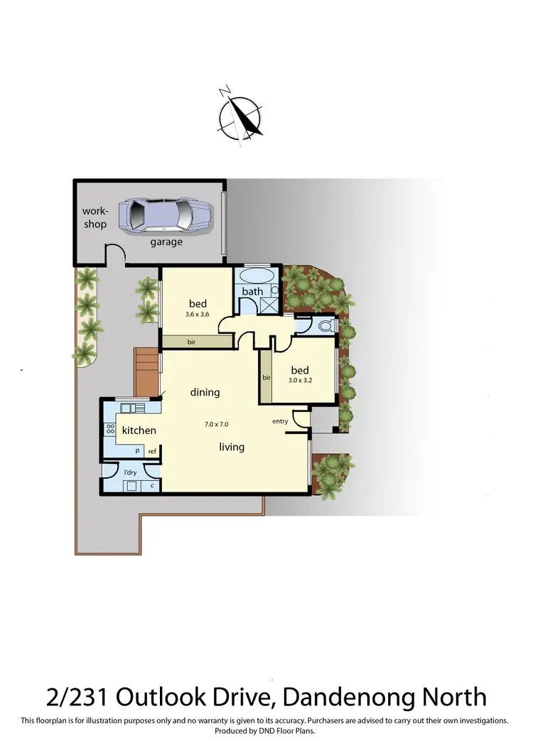 Floorplan of Homely unit listing, 2/231 Outlook Drive, Dandenong North VIC 3175