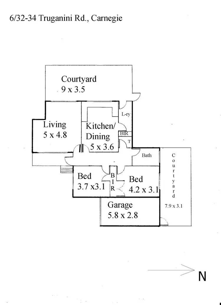 Floorplan of Homely villa listing, 6/32-34 Truganini Road, Carnegie VIC 3163