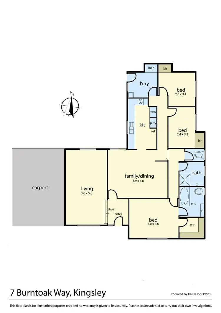 Floorplan of Homely house listing, 7 Burntoak Way, Kingsley WA 6026