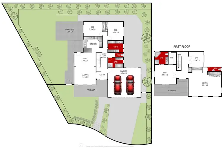 Floorplan of Homely house listing, 6 Florence Court, Wandana Heights VIC 3216