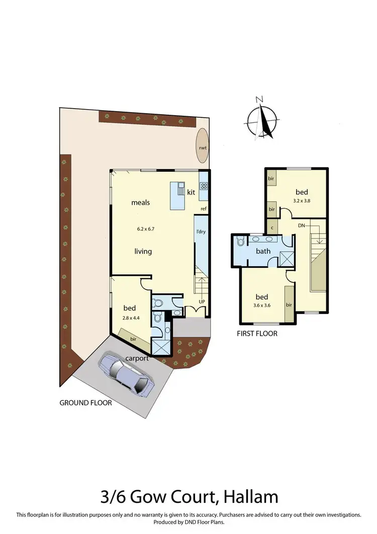 Floorplan of Homely house listing, 3/6 Gow Court, Hallam VIC 3803
