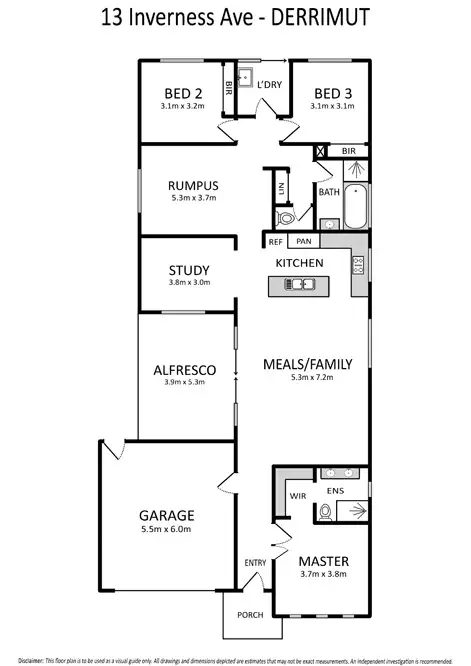 Floorplan of Homely house listing, 13 Inverness Avenue, Derrimut VIC 3030