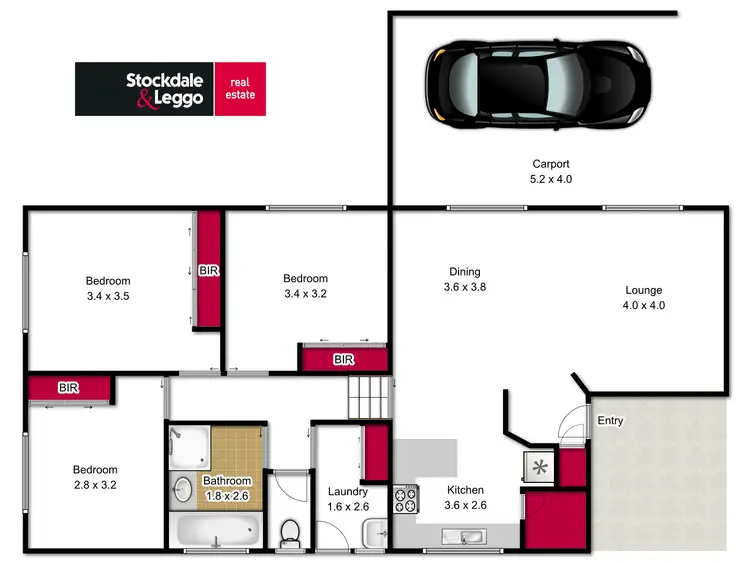 Floorplan of Homely house listing, 16 Roseneath Street, Traralgon VIC 3844