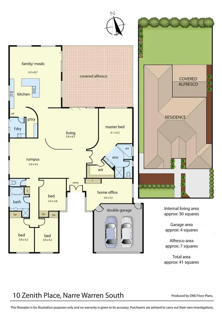Floorplan of Homely house listing, 10 Zenith Place, Narre Warren South VIC 3805