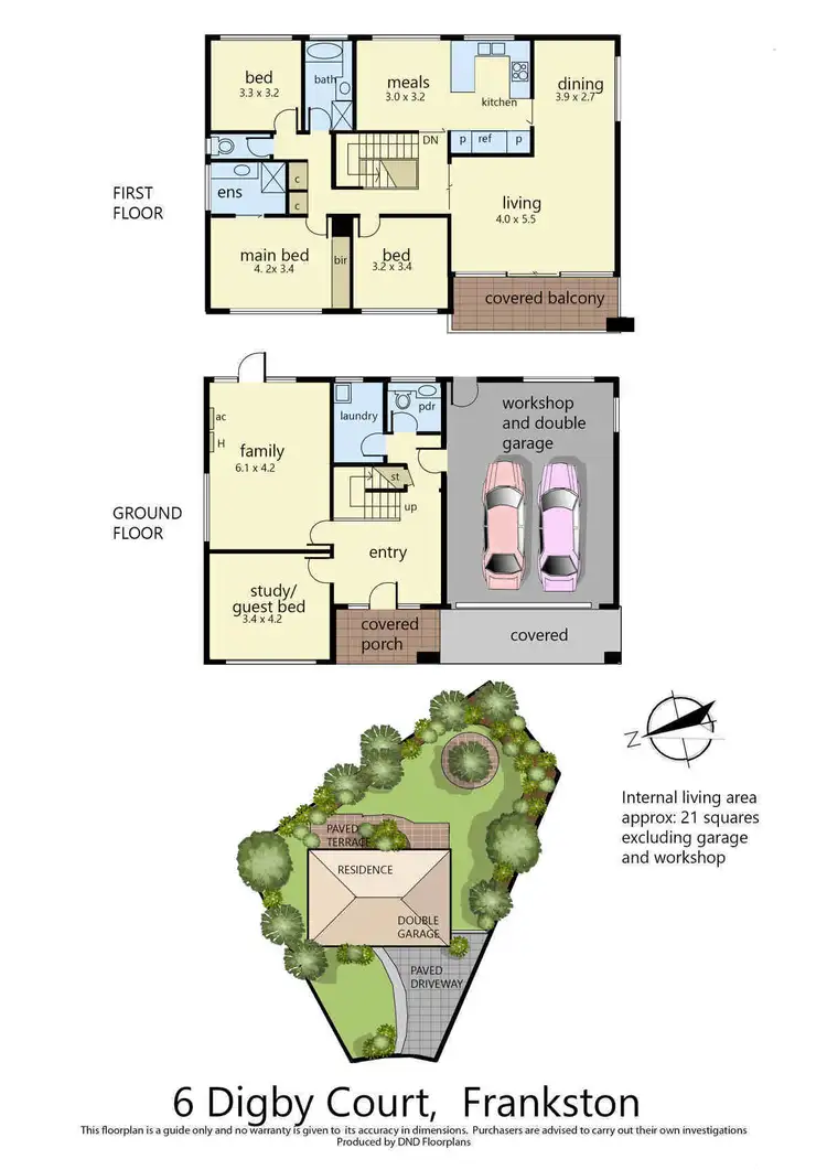 Floorplan of Homely house listing, 6 Digby Court, Frankston VIC 3199