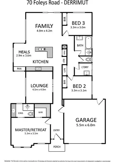 Floorplan of Homely house listing, 70 Foleys Road, Derrimut VIC 3030
