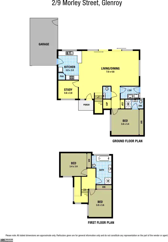 Floorplan of Homely townhouse listing, 2/9 Morley Street, Glenroy VIC 3046