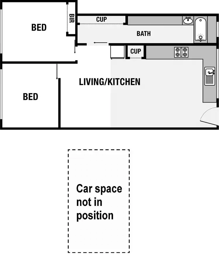 Floorplan of Homely unit listing, 7/79 Raleigh Road, Maribyrnong VIC 3032
