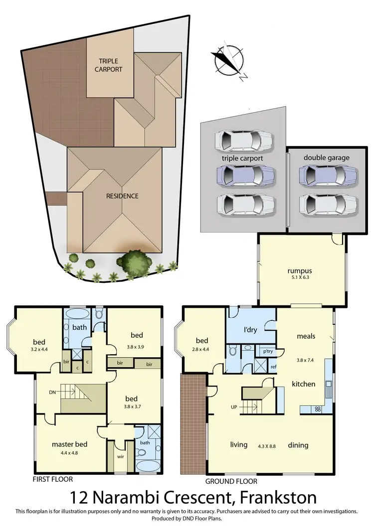 Floorplan of Homely house listing, 12 Narambi Crescent, Frankston VIC 3199