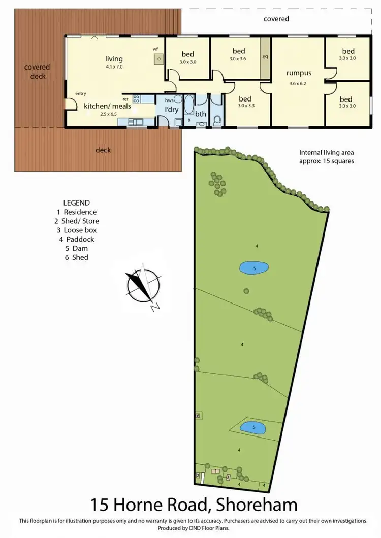 Floorplan of Homely rural property listing, 15 Horne Road, Shoreham VIC 3916