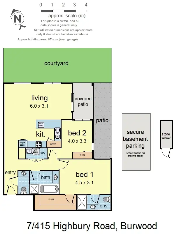 Floorplan of Homely apartment listing, 7/415 Highbury Road, Burwood VIC 3125