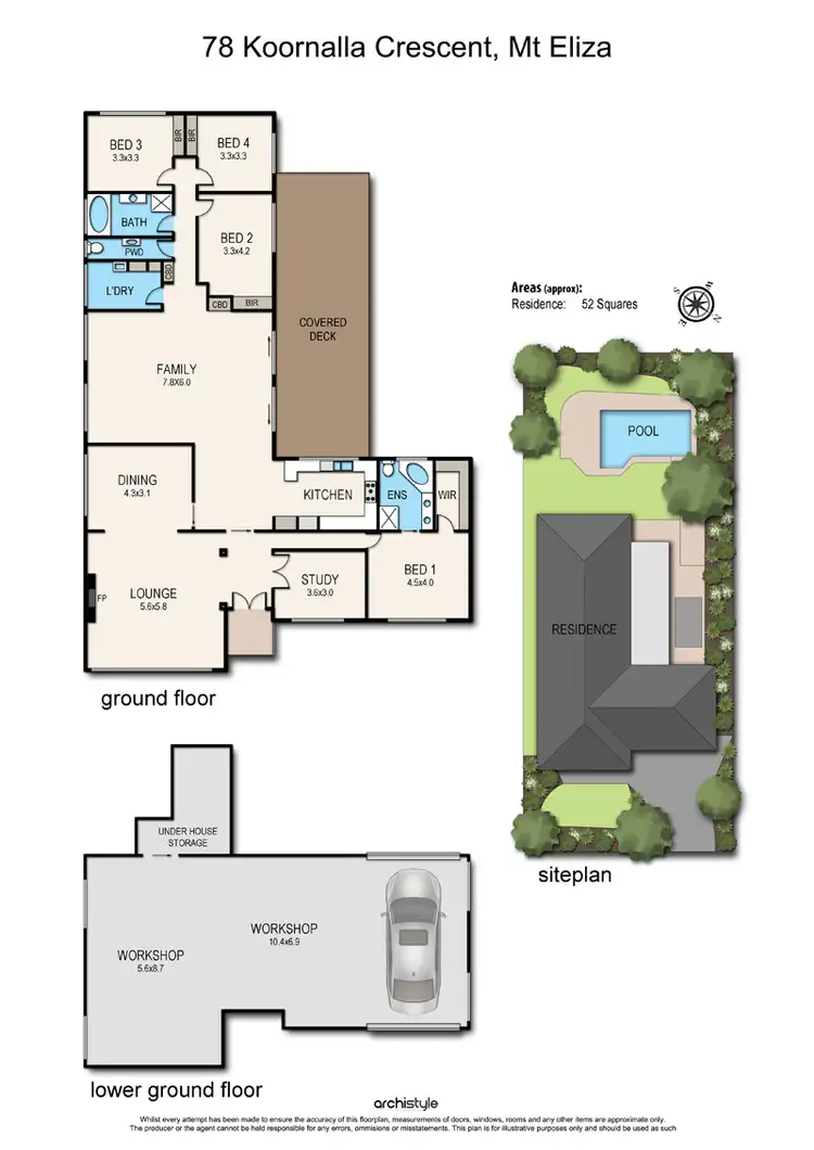 Floorplan of Homely house listing, 78 Koornalla Crescent, Mount Eliza VIC 3930