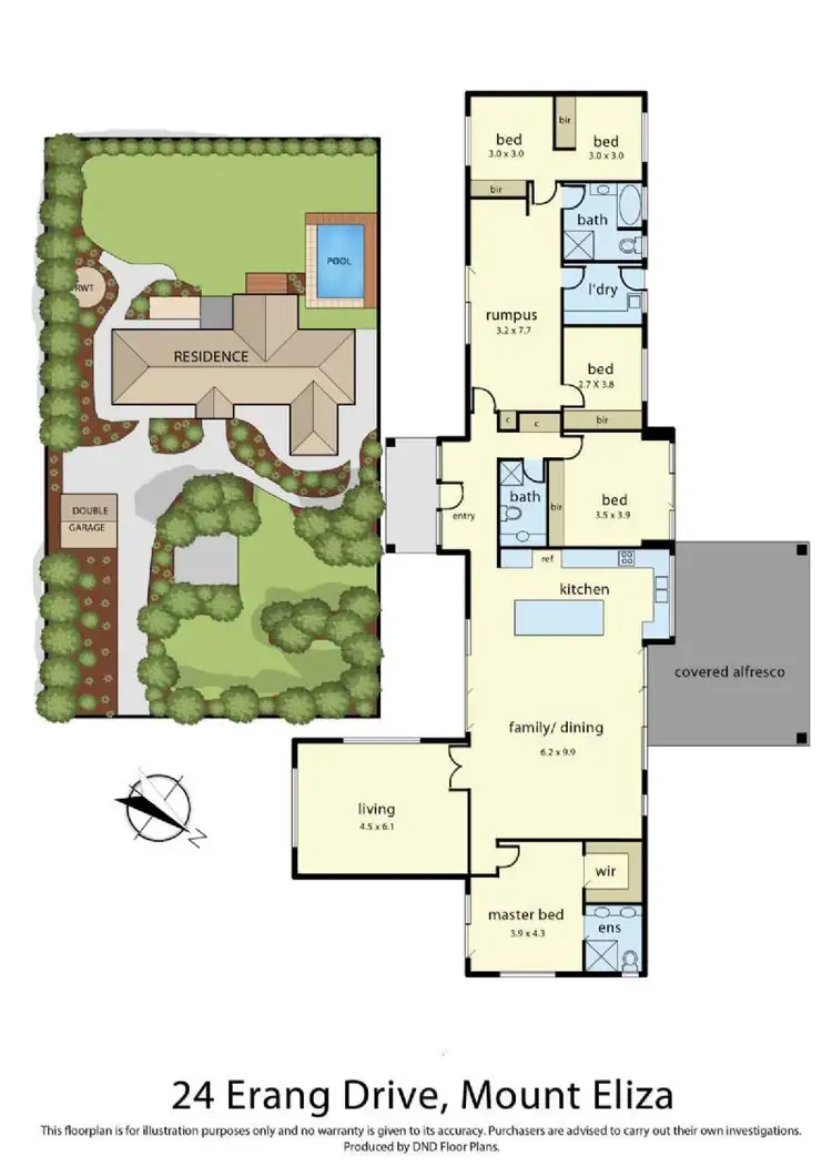 Floorplan of Homely house listing, 24 Erang Drive, Mount Eliza VIC 3930