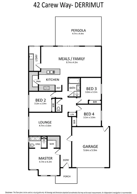 Floorplan of Homely house listing, 42 Carew Way, Derrimut VIC 3030