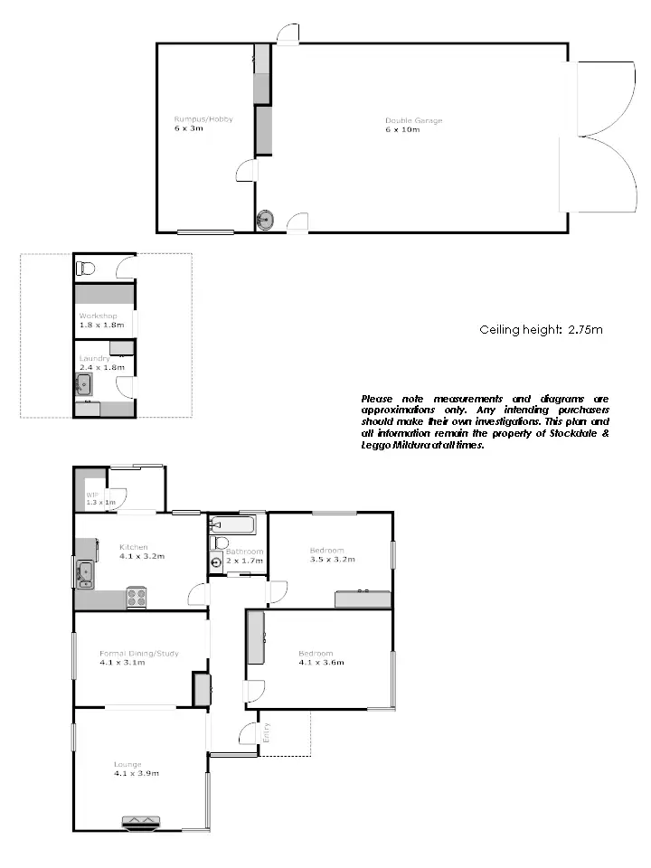 Floorplan of Homely house listing, 12 Laurel Street, Red Cliffs VIC 3496