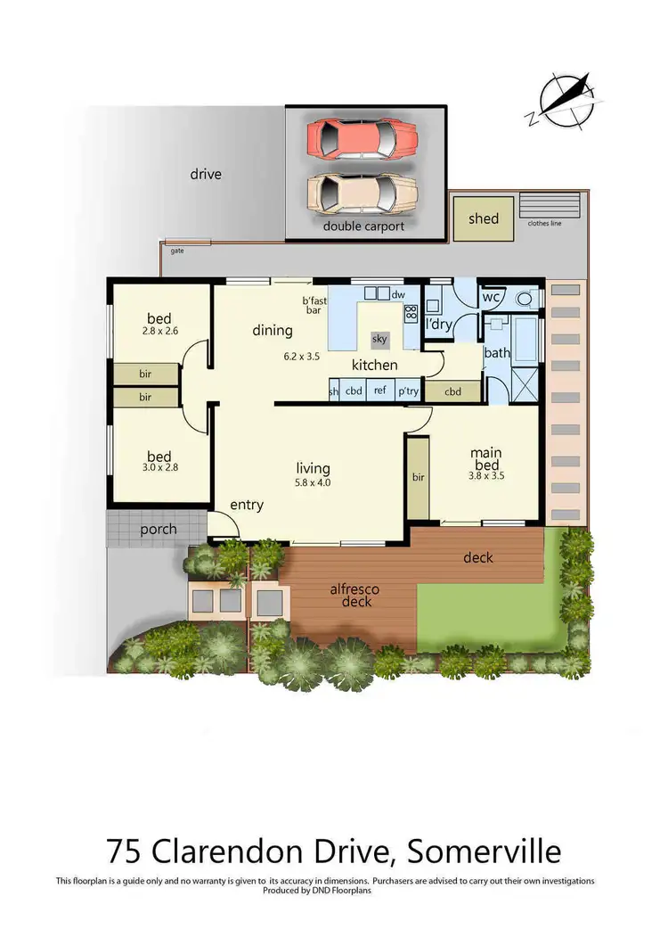 Floorplan of Homely unit listing, 75 Clarendon Drive, Somerville VIC 3912