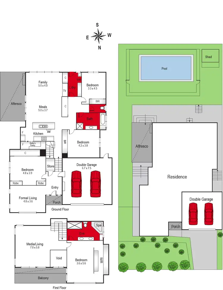 Floorplan of Homely house listing, 35 Wallaroo Way, Highton VIC 3216