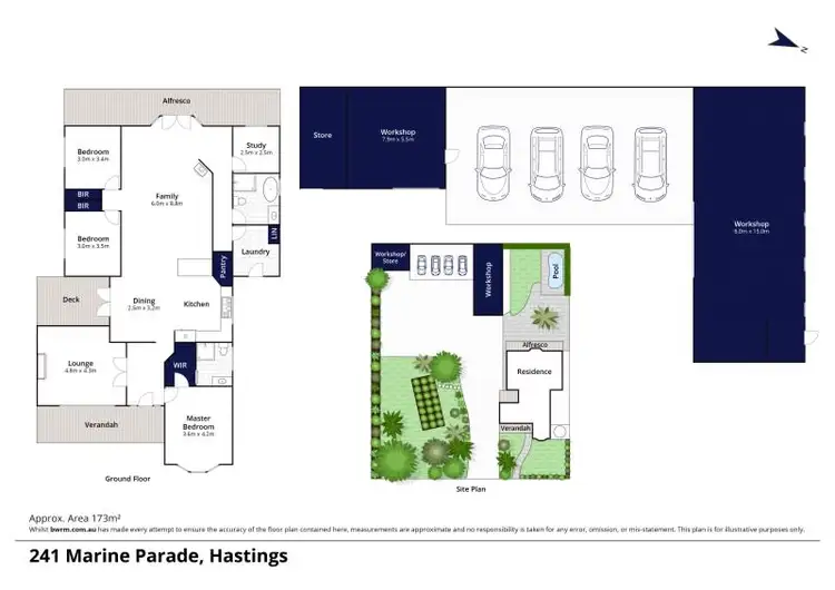 Floorplan of Homely house listing, 241 Marine Parade, Hastings VIC 3915