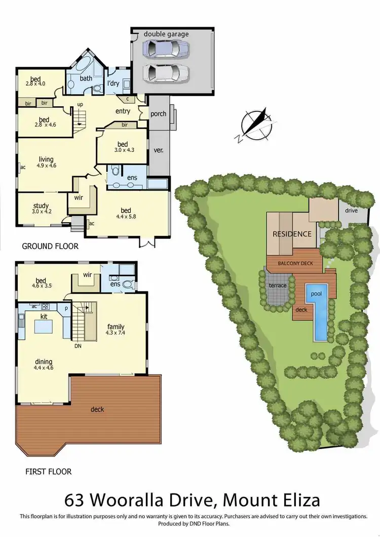 Floorplan of Homely house listing, 63 Wooralla Drive, Mount Eliza VIC 3930