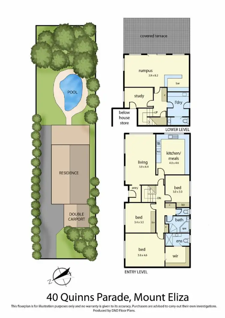 Floorplan of Homely house listing, 40 Quinns Parade, Mount Eliza VIC 3930