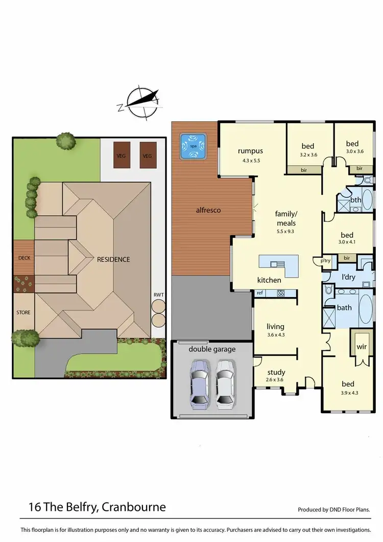 Floorplan of Homely house listing, 16 The Belfry, Cranbourne VIC 3977