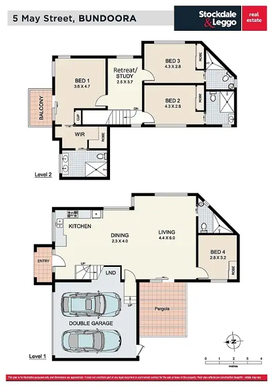 Floorplan of Homely townhouse listing, 1/5 May Street, Bundoora VIC 3083