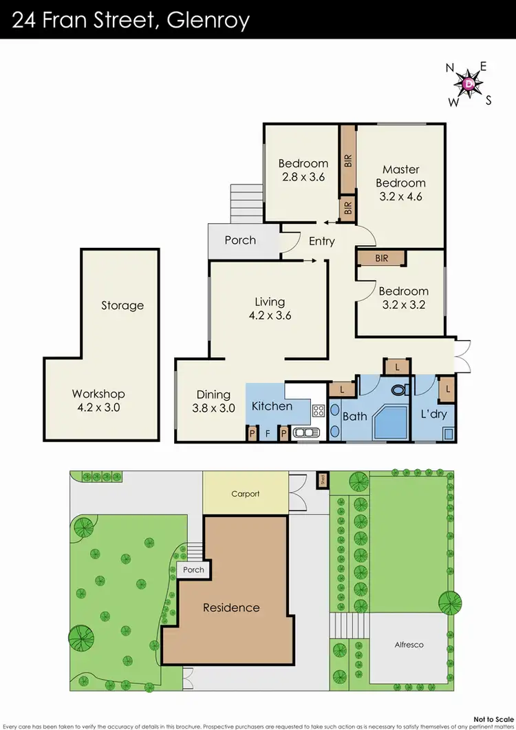 Floorplan of Homely house listing, 24 Fran Street, Glenroy VIC 3046