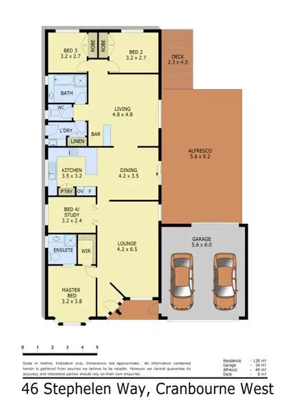 Floorplan of Homely house listing, 46 Stephellen Way, Cranbourne West VIC 3977
