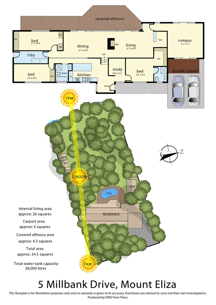 Floorplan of Homely house listing, 5 Millbank Drive, Mount Eliza VIC 3930