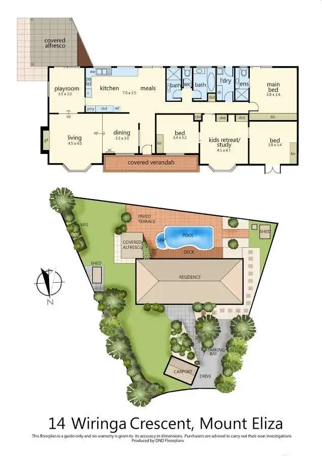 Floorplan of Homely house listing, 14 Wiringa Crescent, Mount Eliza VIC 3930