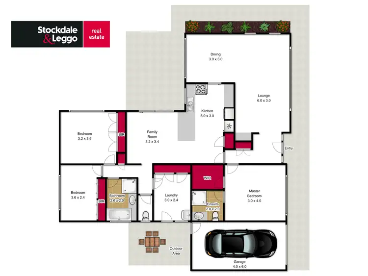 Floorplan of Homely house listing, 1 Lorikeet Place, Traralgon VIC 3844
